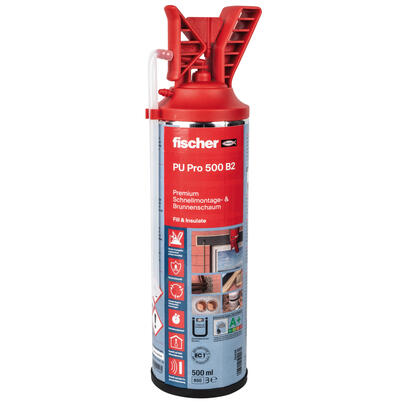 PU-Schnell-Montage-Schaum, PU 500 B2, 500ml Sprhdose, Baustoffklasse B2