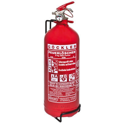 Feuerlscher, Pulver, 2 kg, H 460,  125