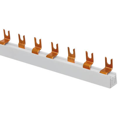 Gabel-Phasenschiene, 16 mm, 3-polig, L-Form, fr 12 3-pol. oder 36 1-pol. D0-Elemente