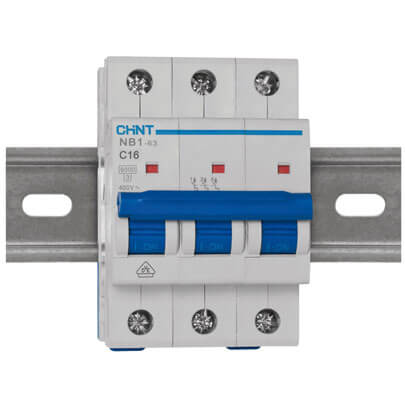 Leitungsschutzschalter,  3-polig, C-Charakteristik, 3 TE
