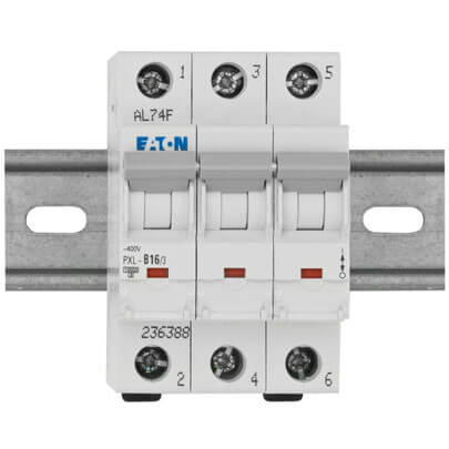 Leitungsschutzschalter, 3-polig, B-Charakteristik, 16A, 3 TE