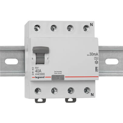 FI-Schutzschalter, Baureihe LEXIC RX, 4-polig, 40A, 0,03, 4 TE