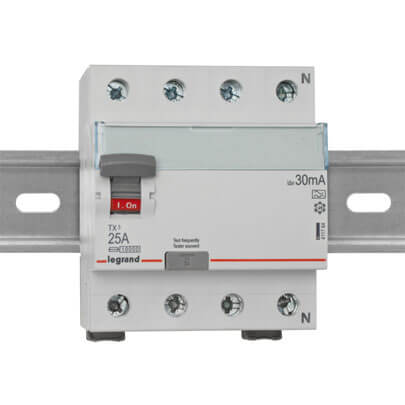 FI-Schutzschalter, Baureihe LEXIC TX, 4-polig, 4 TE