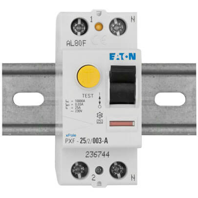 FI-Schutzschalter, 2-polig, 25A/0,03, 2 TE