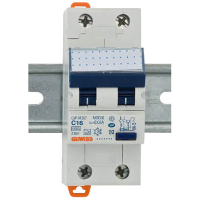 FI/LS-Schutzschalter, 2-polig, Baureihe MDC, 2 TE