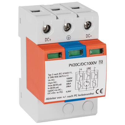 berspannungsschutz, PV20C, Typ 2 (C) fr PV-Anlagen, 3-polig, 3 TE