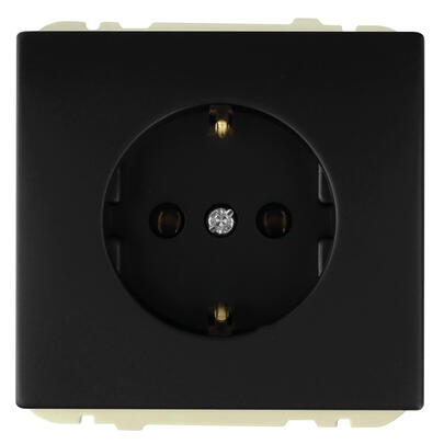 Kombi-Steckdose, APOLO 5000, schwarz matt