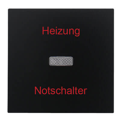 Wippe, fr Heizungsnotschalter, LOGUS 90, schwarz matt