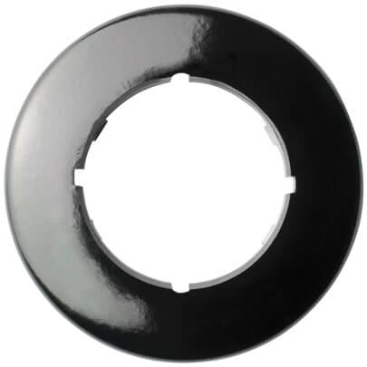 Abdeckrahmen, 1-fach, rund, fr Schalter und Steckdosen, Bakelit schwarz