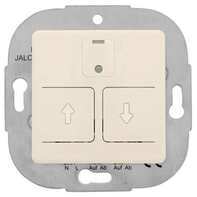 Kombi-Jalousie-Schalter, elektronisch, 230V/750VA, Zentralplatte 50 x 50 mm, wei