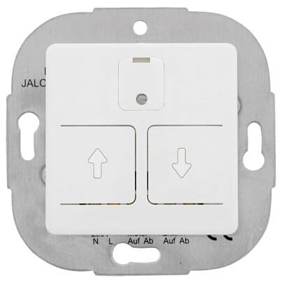 Kombi-Jalousie-Schalter, elektronisch, 230V/750VA, Zentralplatte 50 x 50 mm, reinwei