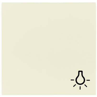 Wippe fr Taster, mit Symbol Licht, SYSTEM 55, cremewei glnzend