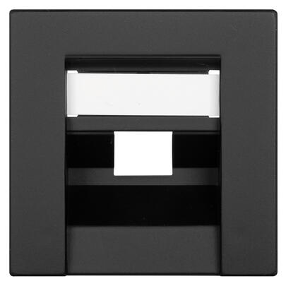 Zentralplatte, fr 1-fach-UAE-Steckdose, KLEIN K55 BBblack, schwarz matt