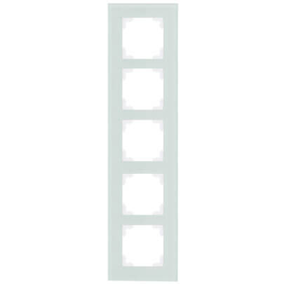 Glas-Abdeckrahmen, 5-fach, Glas mint/Kunststoff wei, KLEIN K50
