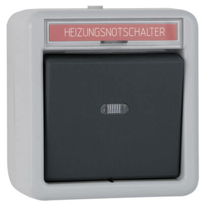 AP/FR, Heizungsnotschalter, grau/dunkelgrau