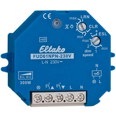 Funk-Dimmempfänger,  FUD61NPN-230V, 1 Kanal,  230V/300W,  für AP-Montage oder Einbau in UP-Dose