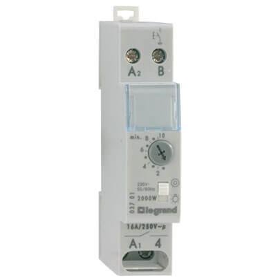 Treppenlichtzeitschalter, REX EM PLUS, 3-/4-Leiter-Anschluss, elektronisch, Zeitbereich 30 Sek. - 10 Min.