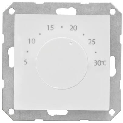 Kombi-Raumthermostat, elektronisch, 230V/0,5A, Zentralplatte 55 x 55 mm, reinwei 