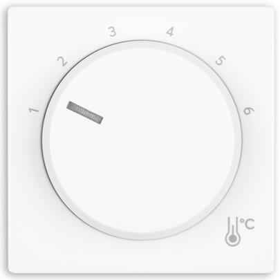 Zentralplatte mit Drehknopf, f�r Raumtemperaturregler 1094 U-101, BUSCH Future� Linear