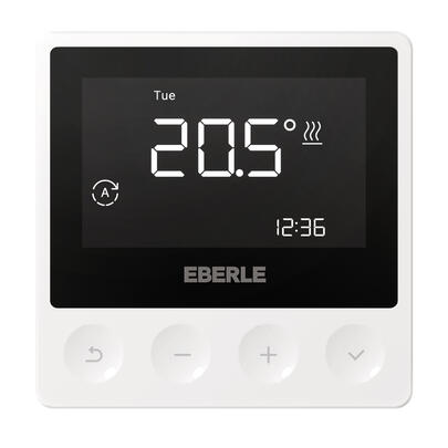 AP-Raumthermostat, ATR 4800, Ausgang Triac (18W), mit Uhrenfunktion, aktivwei�, 86 x 86 mm