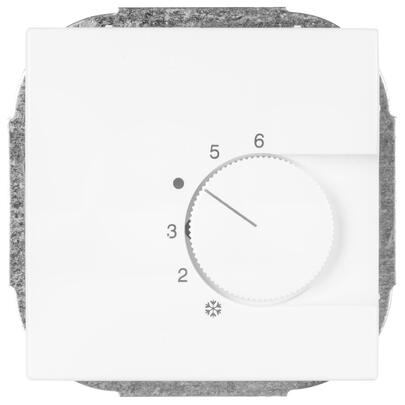 Kombi-Raumthermostat, �ffner, 230V/10A, +5� bis +30�, Zentralplatte 63 x 63, studiowei�