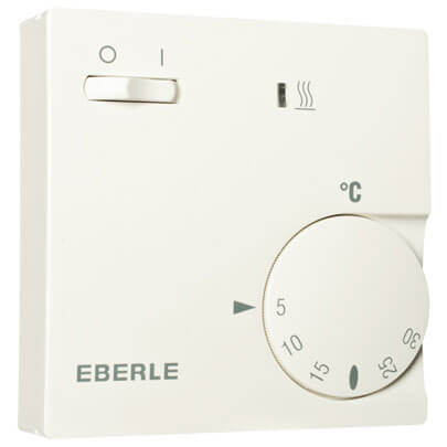 AP-Raumthermostat, DESIGN 2000 RTR-E 6202, 230V/10A, +5 bis +30, ffner, mit Schalter, reinwei