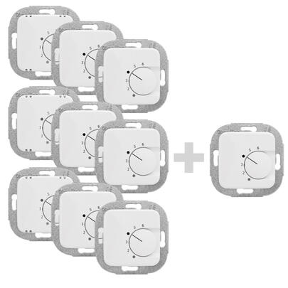 Kombi-Raumthermostat, ffner, 10A (4A), +5 bis +30, KLEIN SI, reinwei, 9+1 Aktion