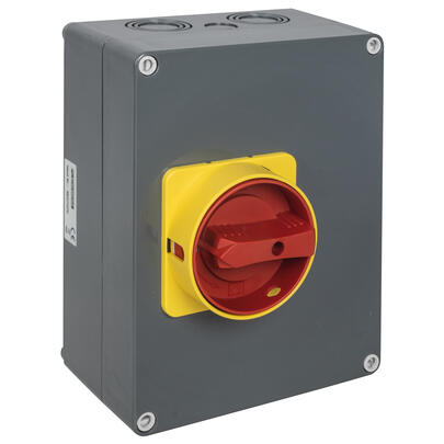 Dreh-Hauptschalter/ Not-Aus-Schalter mit Gehuse, 4-polig/22 kW, Vorhngeschlosssperre mglich