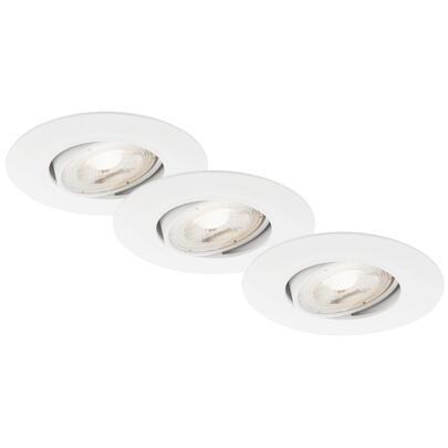 Einbauleuchte, 3er-Set, LED/4,9W, 480 lm, 3000K