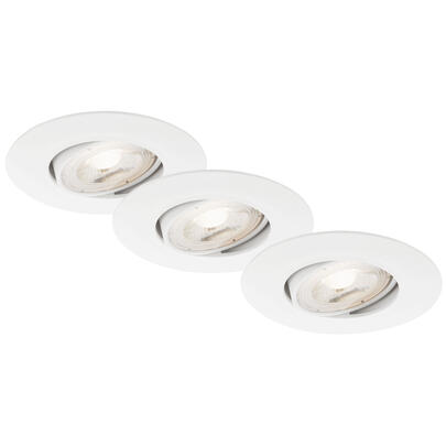 Einbauleuchte, 3er-Set, LED/4,9W, 480 lm, 3000K, Deckenausschnitt � 68
