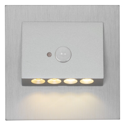 Wand- und Treppeneinbauleuchte,  NAVI, LED/0,93W, 24 lm, 3100K, mit Bewegungsmelder