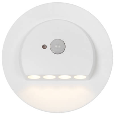 Wand- und Treppeneinbauleuchte,  RUBI, LED/0,93W, 25 lm, 3100K, mit Bewegungsmelder