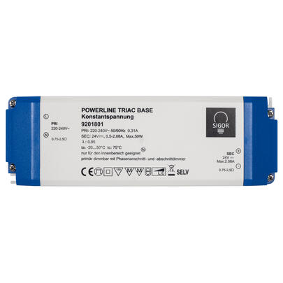 LED-Netzteil, Powerline Triac Base, 24V-DC/50 - 100W