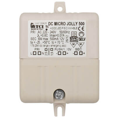 LED-Treiber, DC MICRO JOLLY, 12/24V-DC/6W/500mA