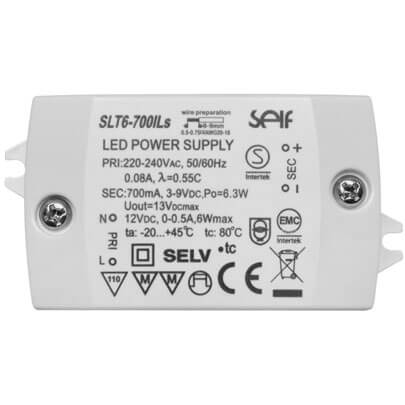 LED-Treiber, 6W-DC/700mA oder 12V/6W