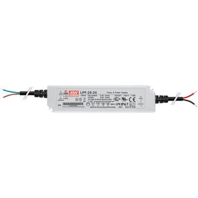 LED-Netzteil, 24V-DC/25 - 60W, Kunststoffgehuse