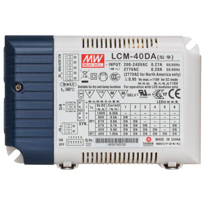 LED-Treiber, LCM-40DA, 230V,  6 Ausgangsströme, elektronisch