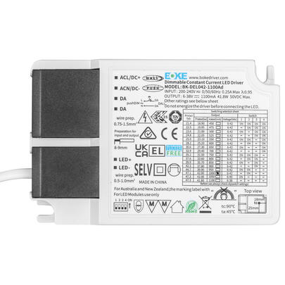 Multi-Netzteil, DALI2 dimmbar, 1.000 mA, 42W, f�r Einlege-Panel 1.195 x 295