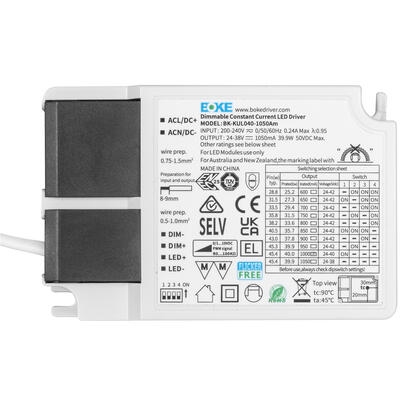 Multi-Netzteil, 1-10V dimmbar, 1.000 mA, 40W, f�r Einlege-Panel 1.195 x 295