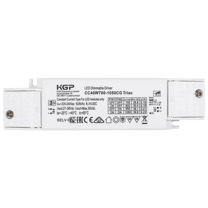 LED-Treiber, Triac, Phasenanschnitt/-abschnitt dimmbar, 700 - 1.050 mA, 25 - 40W, 4.000 - 5.950 lm, Konstantstrom