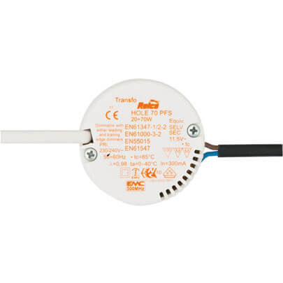 elektronischer NV- Sicherheitstrafo, 230V/11,8V/20-70W