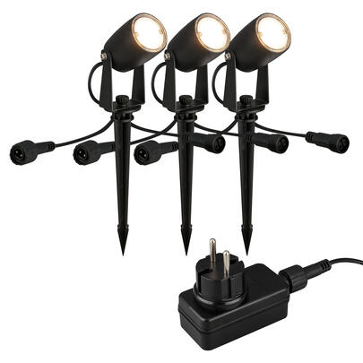 Erdspiestrahler, CONNECT TO SHINE, IRIS, LED/2W, 135 lm, 3000K, 3er-Set