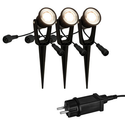 Erdspiestrahler, CONNECT TO SHINE, LILIS, LED/1W, 100 lm, 3000K, 3er-Set