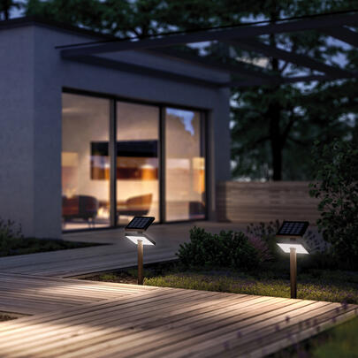Solar-Standleuchte, HELIOSTEPPER, LED/2,2W, 170 lm, 3000K