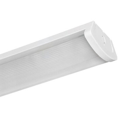 Wannenleuchte, 2 x G13/36W, fr LED-Rhren, Abdeckung prismatisch