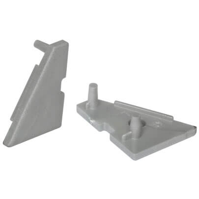 Endkappen fr Winkel-Profil B 20 mm, Kunststoff, grau