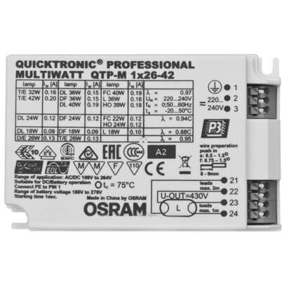 Vorschaltgert, QUICKTRONIC QTP-M, 1 x 26W - 42W, 220-240V
