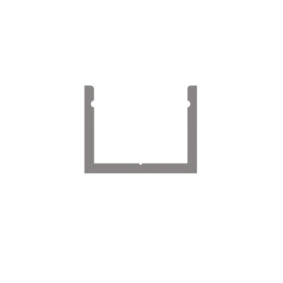 U-Profil aus Aluminium eloxiert, fr Strips bis B 8 mm, B 10, H 8, L 2.000