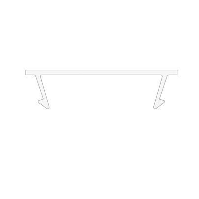 Clip-Profilabdeckung, opal, f�r Alu-Profil Exo-N3_24/Exo-N4_24, L 2.000