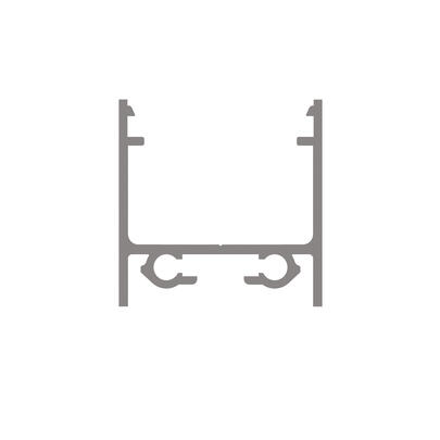 U-Profil aus Aluminium eloxiert, fr Strips bis B 16 mm, B 20, H 20, L 2.000